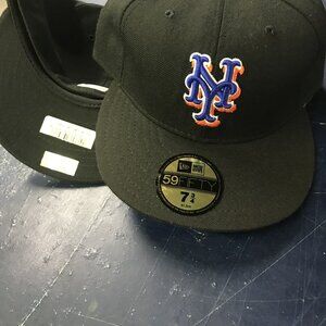 2000s y2k New Era New York Mets 59Fifty Fitted Cap Hat sport MBL Baseball 7 -3/4